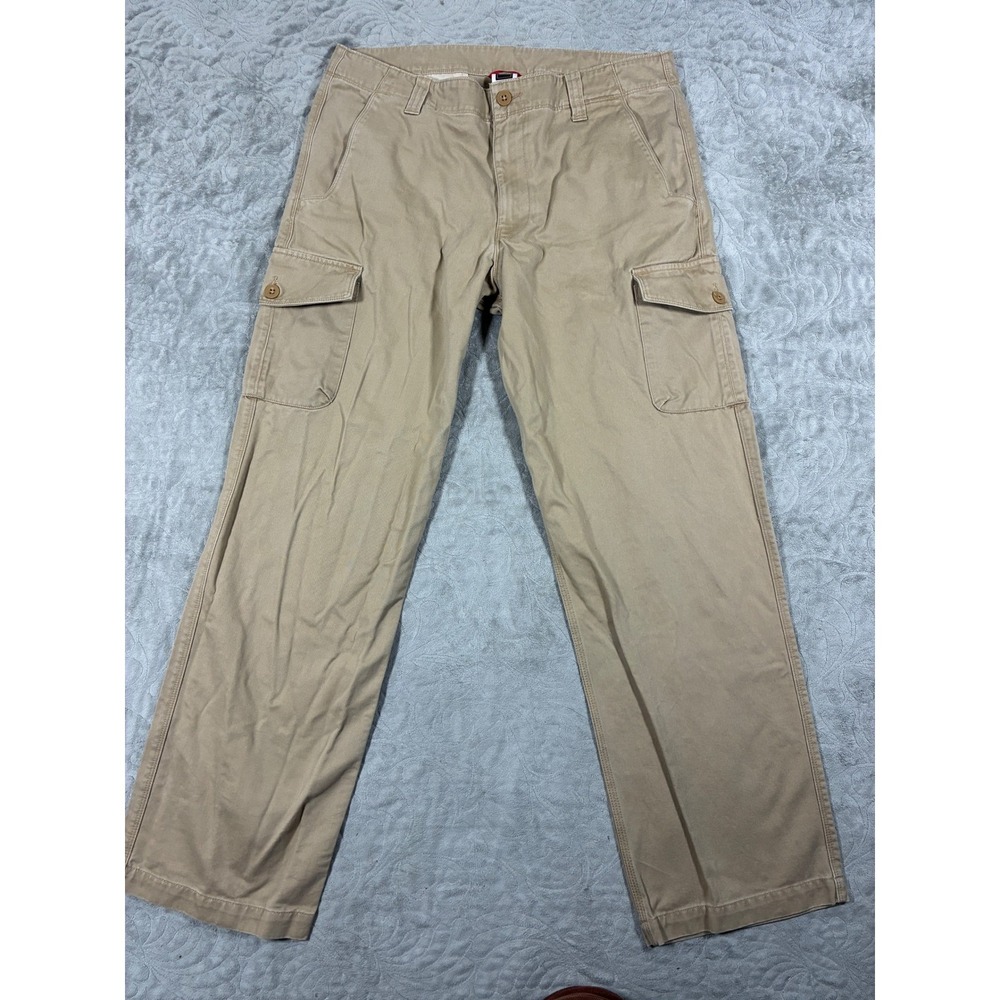 The North Face Mens Cargo Hiking Pants Size 34 Tan Cotton Outdoors Workwear